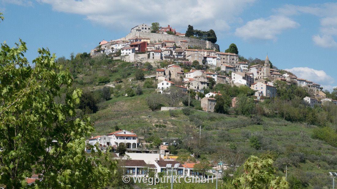 Motovun von unten